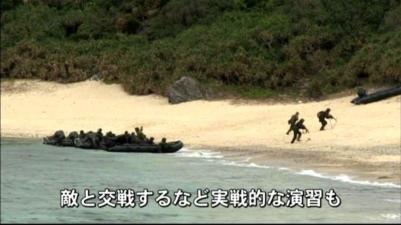 自衛隊の離島奪還演習、一部を公開