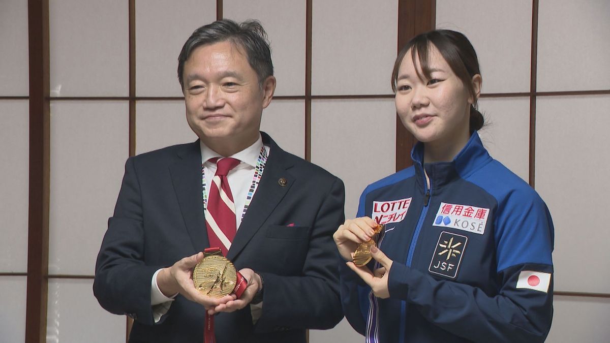 【スピードスケートW杯2勝！吉田雪乃選手】盛岡市長に優勝報告　岩手