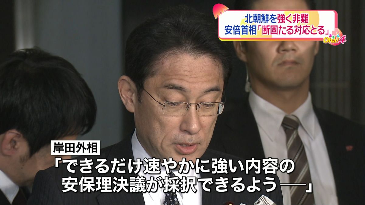 安保理決議へ各国と連携～岸田外相