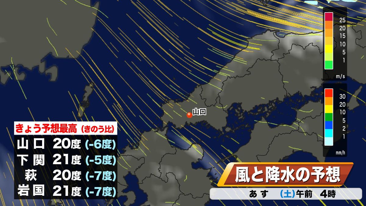 20日(金)午後は冷たい北西風