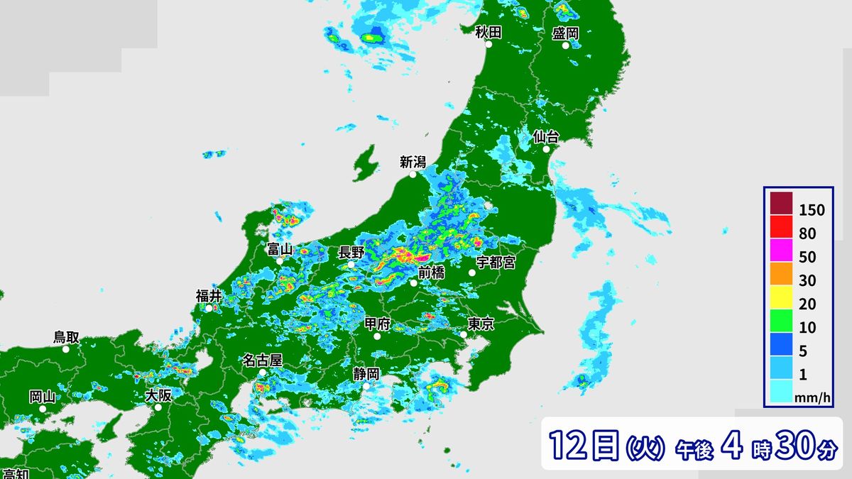 西・東日本中心に激しい雷雨　東日本や東北では13日も不安定な天気続く