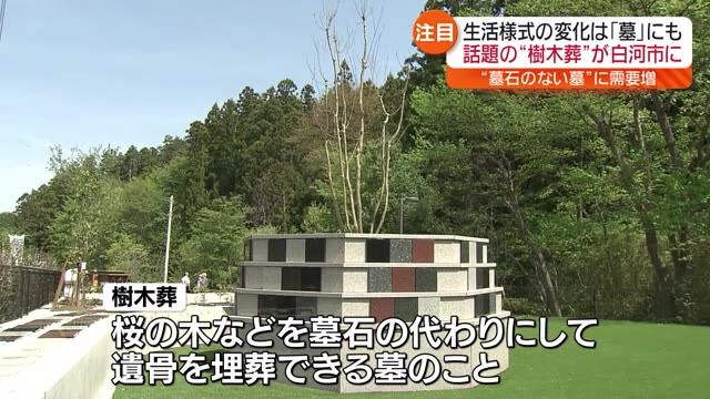 【人口減少や核家族化…単身世帯の増加】墓石を持たない「樹木葬」の霊園が白河市に完成・福島