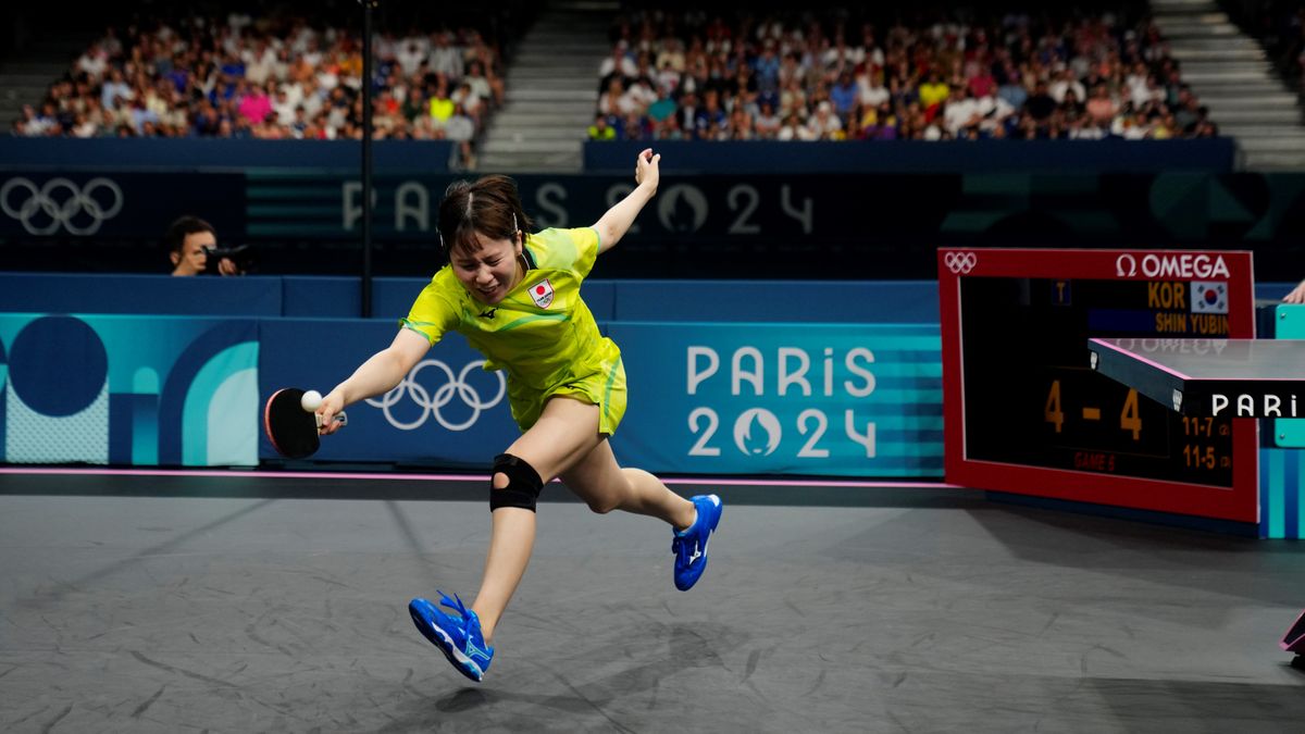 必死のプレーを見せた平野美宇選手【写真：AP/アフロ】