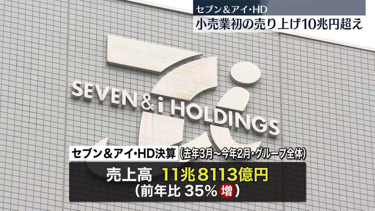 7＆iホールディングス、売上高10兆円超え　国内の小売業で初