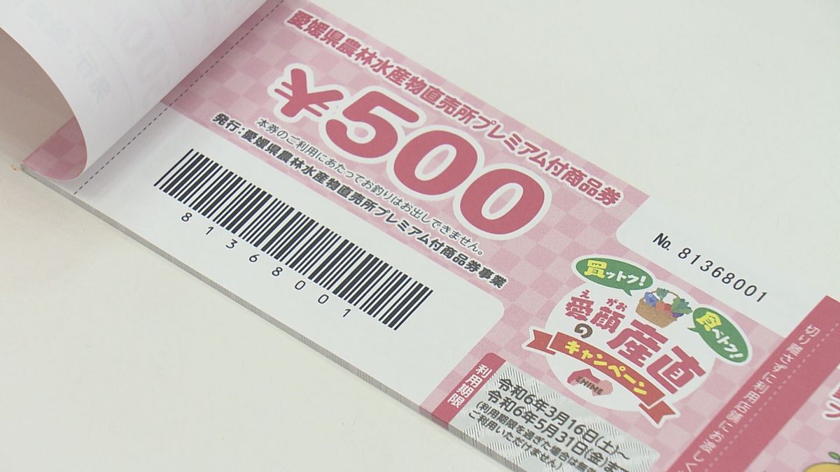 今回は予約不要！1セット6000円分を5000円で販売 愛媛県内の産直市で使える「プレミアム付き商品券」2次販売スタート