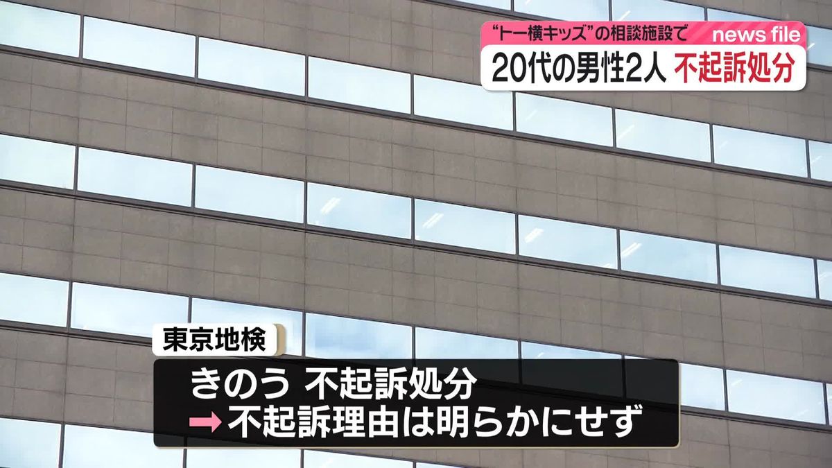 「トー横キッズ」相談施設で女性の下半身触るなどした疑いで逮捕　20代の男性2人、不起訴処分