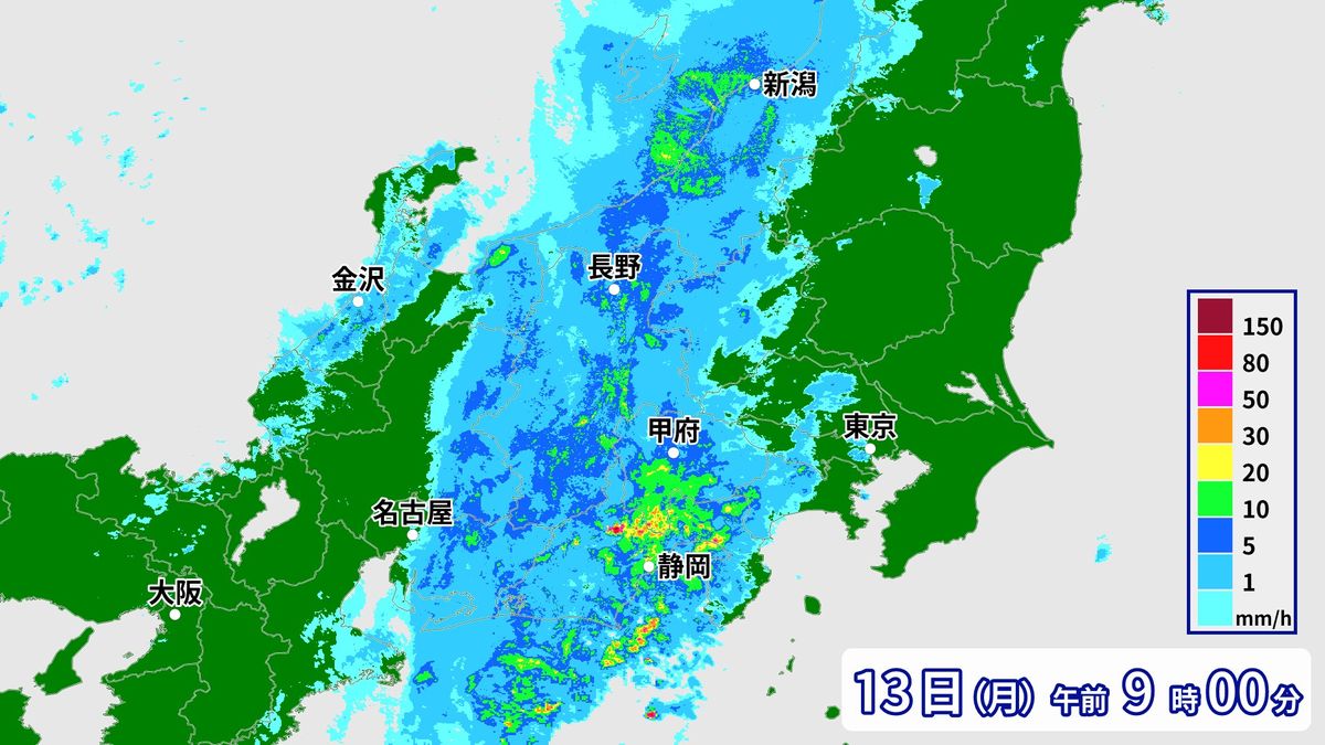 大気不安定…所々で雨脚強まる　関東にも昼ごろ発達した雨雲が