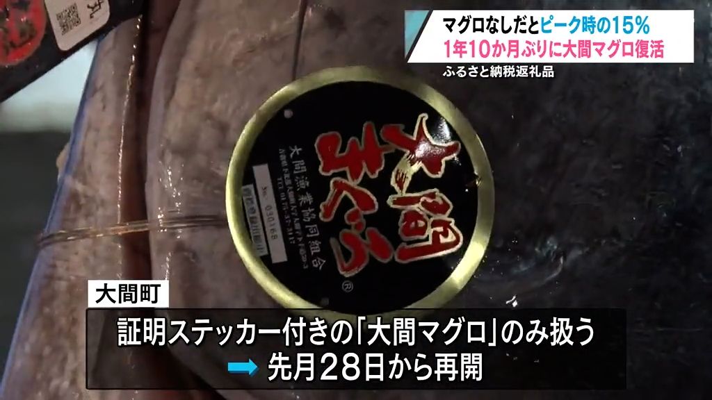 ふるさと納税返礼品に“大間マグロ”復活　漁獲枠の都道府県別配分で全国最多・過去最大の大型魚割り当ても決定