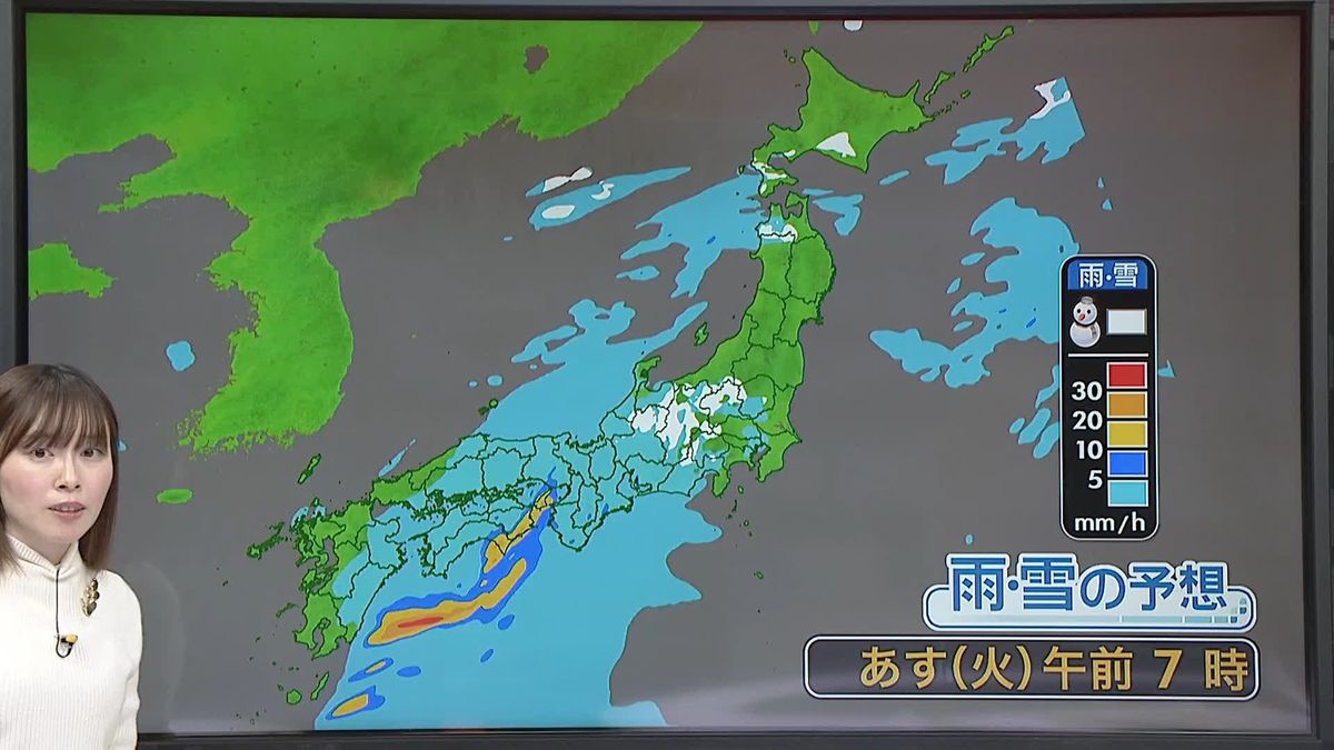 【あすの天気】西から雨雲が広がる　東日本や東北の山沿いは大雪も