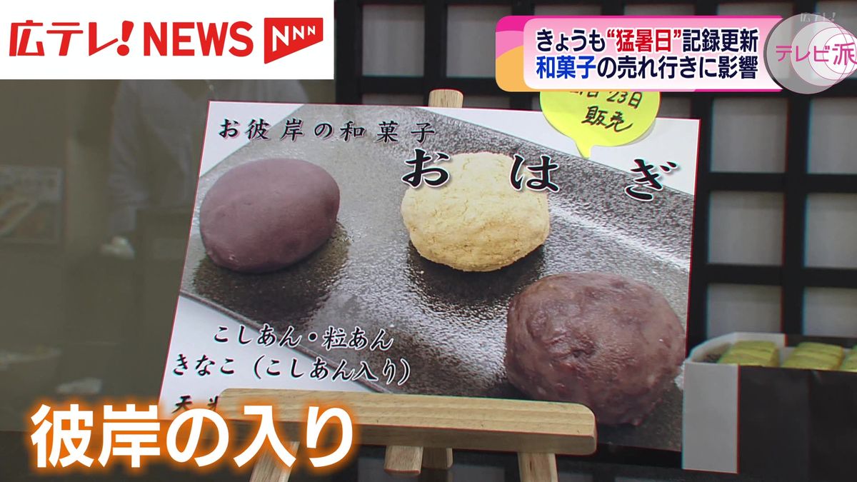 彼岸の入りも「猛暑日」の記録更新　和菓子の売れ行きに影響　広島