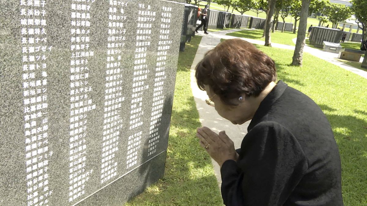 沖縄戦で家族5人を亡くした照屋苗子さん