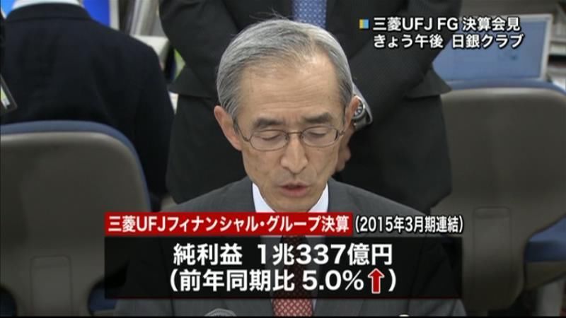 三菱ＵＦＪ　初の純利益１兆円超え