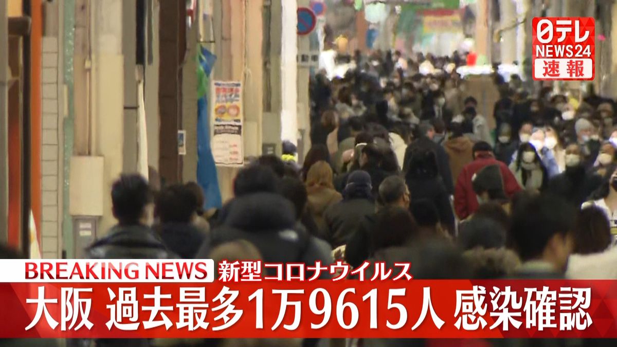 大阪府　新たに1万9615人の感染確認