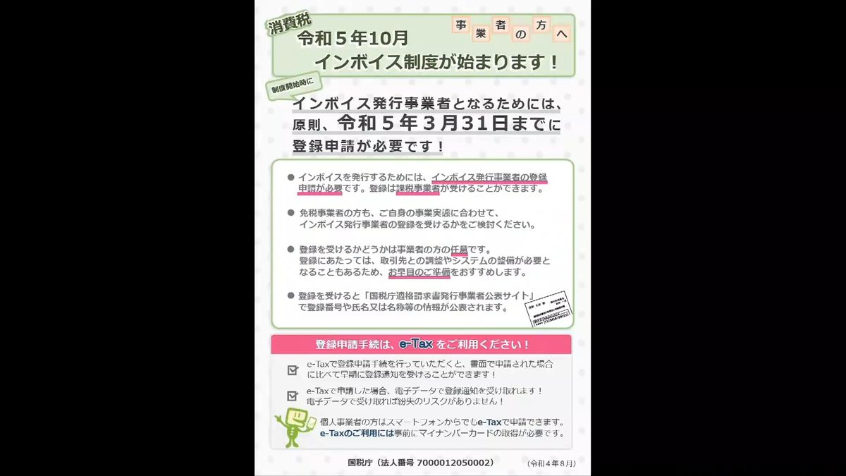 【インボイス制度】来年10月開始…どう変わる？　政府･与党検討のフリーランス等“消費税負担軽減措置”とは？