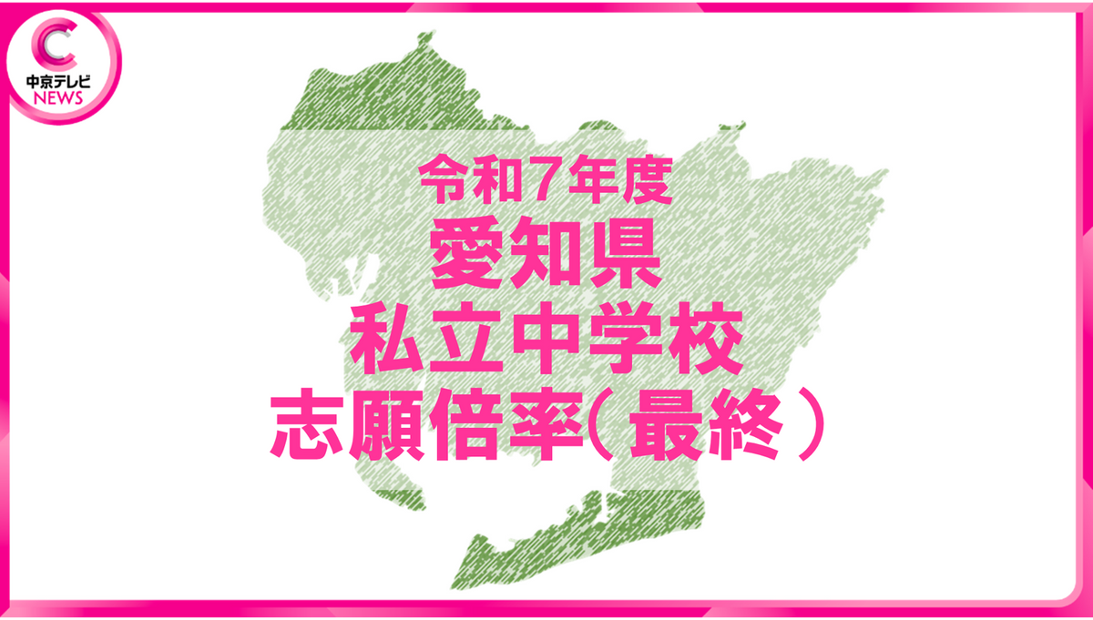 【2025年度・愛知県私立中学入試】志願状況の最終報告を発表　東海中学は3.0倍　南山中学女子部は3.4倍　学校別データ一挙公開