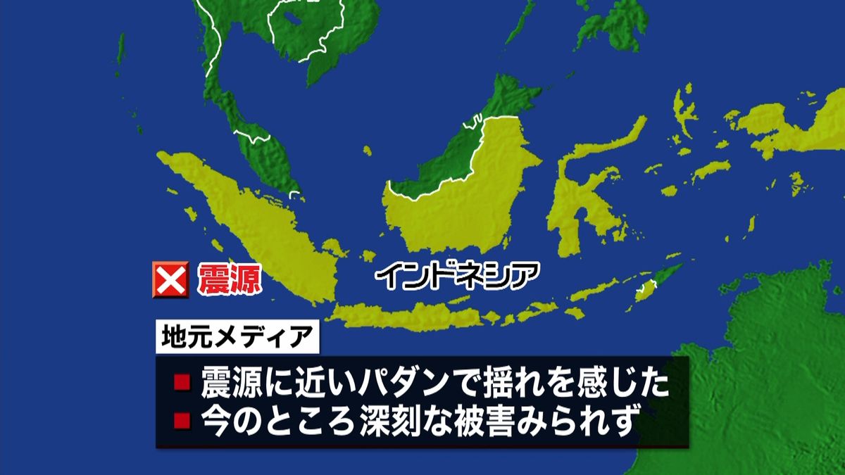 スマトラ島沖でＭ７．８　津波の心配なし