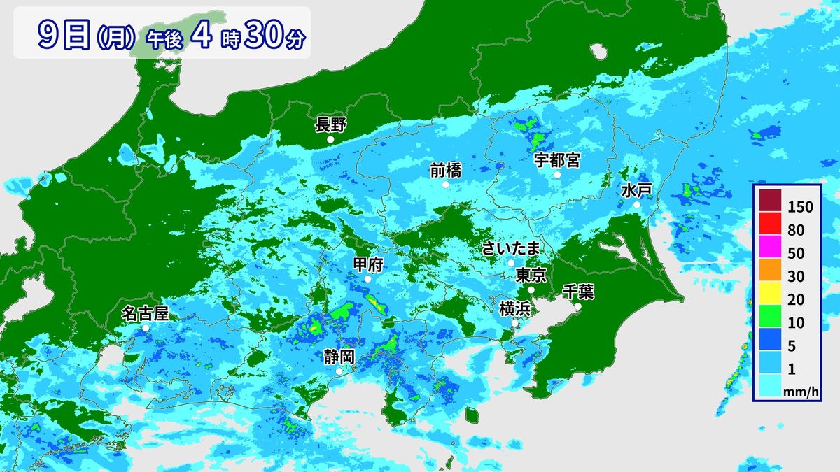 関東では広く雨に…気温低く上着があっても肌寒く