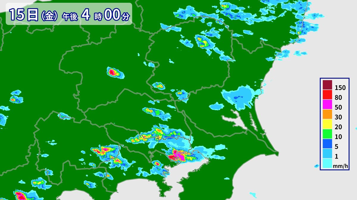 都内に大雨・洪水警報…関東激しい雷雨に警戒