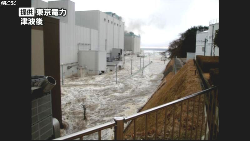 福島第二原発、津波襲来時の写真を公開
