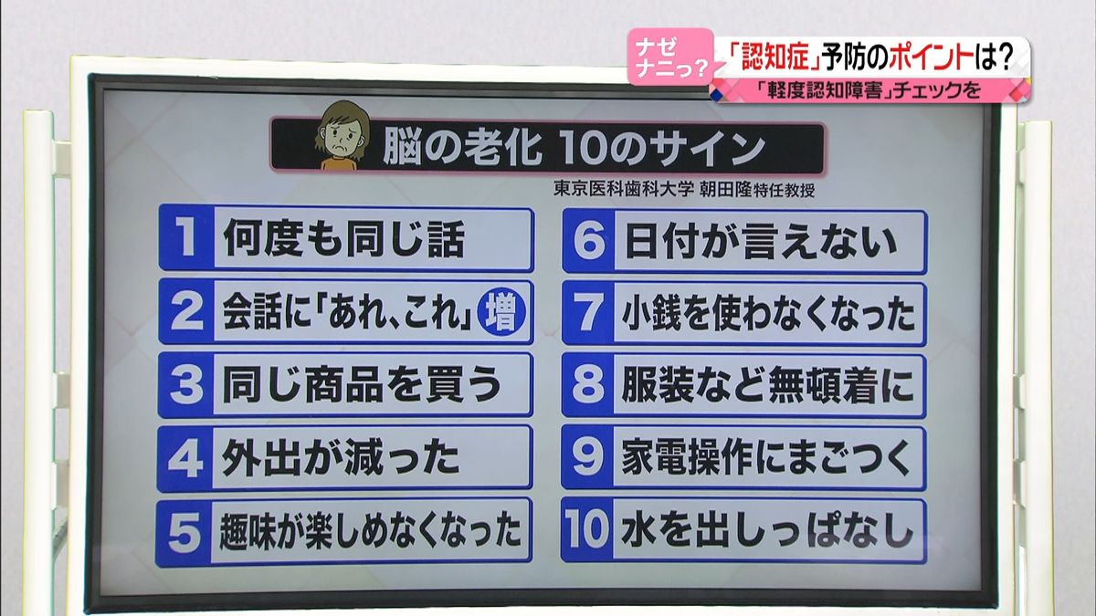 軽度認知障害　チェックすべき１０のサイン