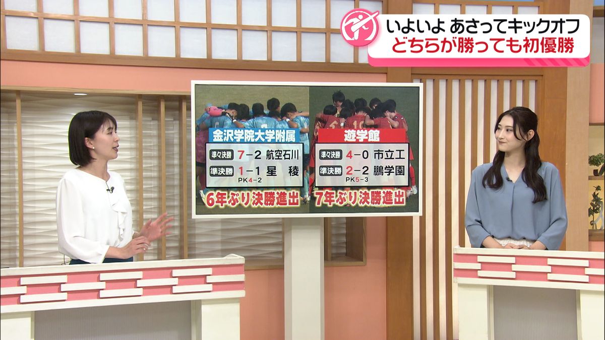 【スタジオ解説】全国高校サッカー石川県大会決勝迫る　金沢学院大学附属と遊学館　チームの特徴は…