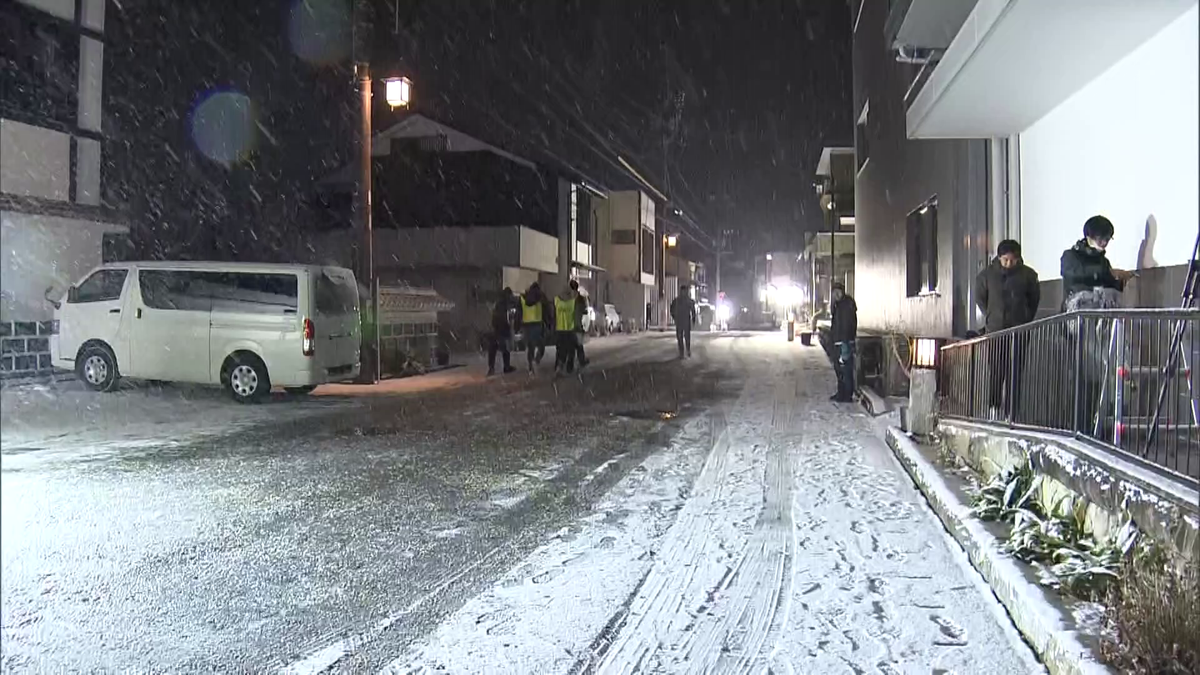 雪が積もったコース