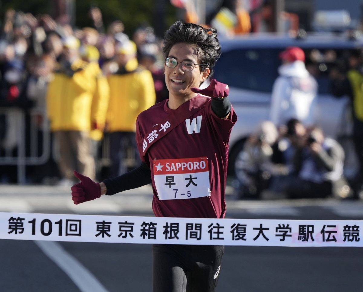 “山の名探偵”早大・工藤慎作があのポーズ再び　「ついにここまできたぞ！」ハーフマラソン日本歴代4位の激走に興奮