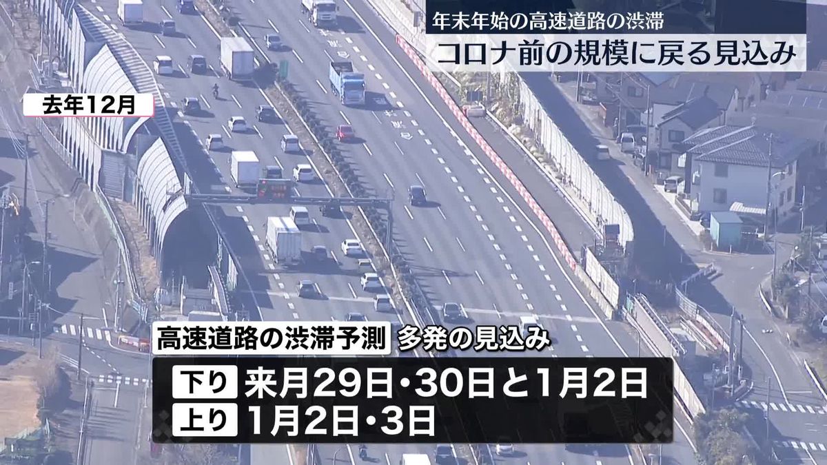 年末年始の高速「渋滞」　コロナ前の規模に戻る見込み