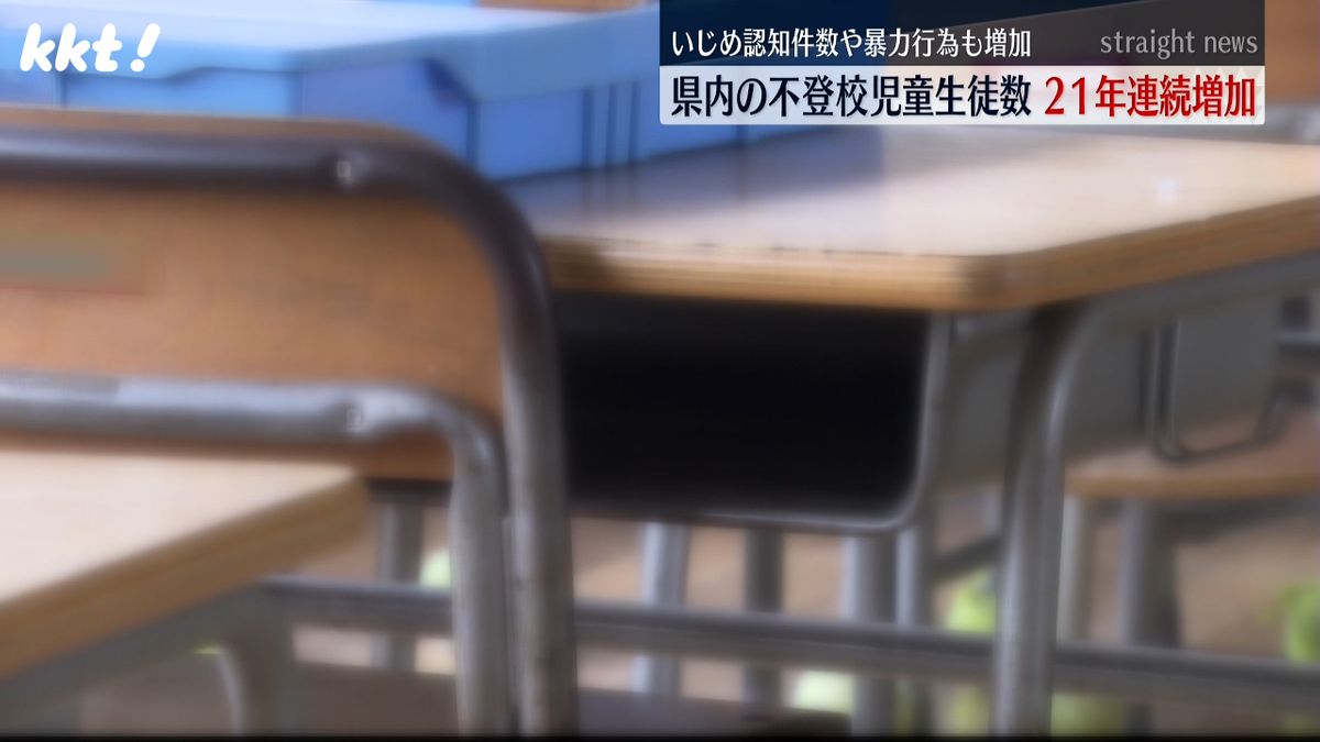 不登校の児童生徒数が21年連続増加 千人あたりの人数は全国4番目 熊本県