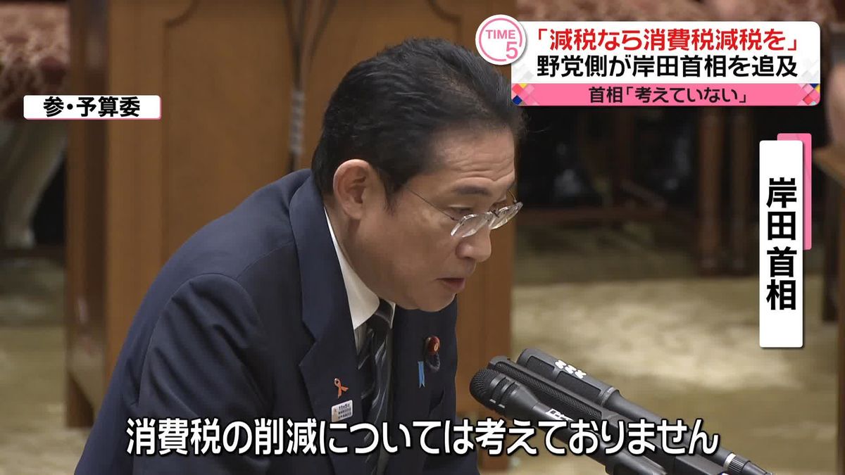 岸田政権、新たな経済対策に定額減税　野党側「消費税減税をすべきだ」と追及