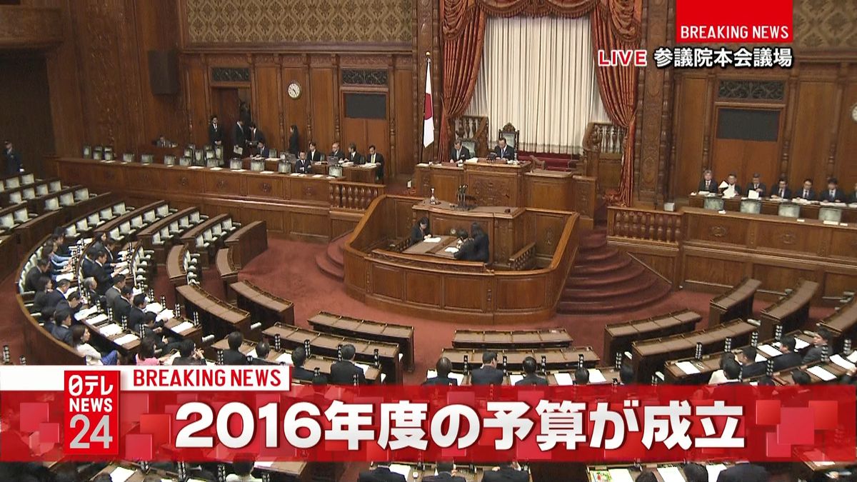 ２０１６年度予算が成立