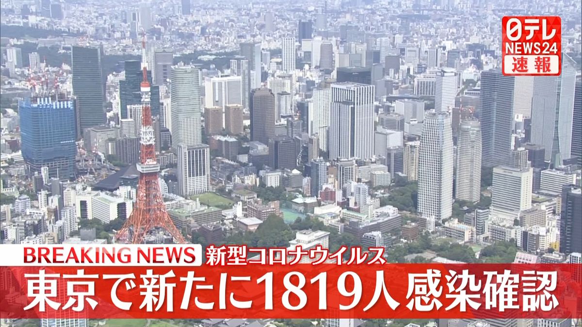 東京で新たに1819人の感染確認　重症者は0人に　新型コロナ
