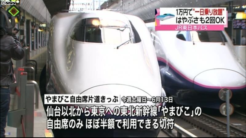 ＪＲ東、１万円で一日乗り放題の切符発売（2011年5月11日掲載）｜日テレNEWS NNN