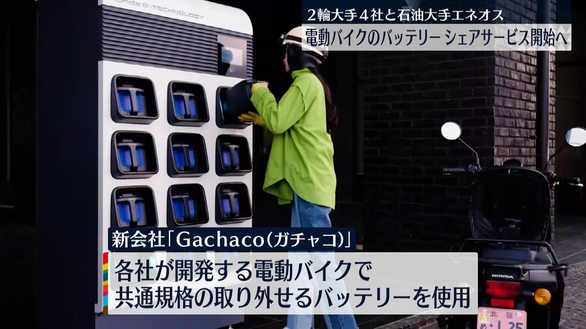 2輪大手4社とエネオス　電動バイクのバッテリーシェア開始へ