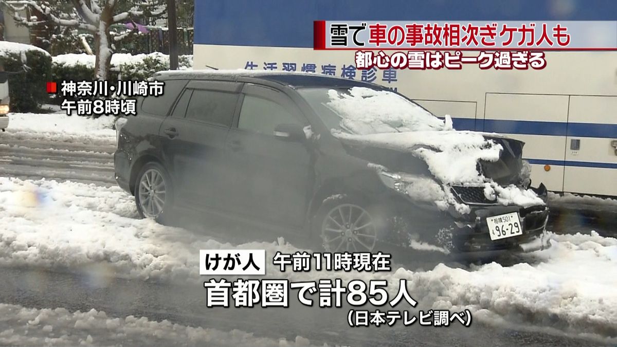 関東甲信で大雪　首都圏で８５人ケガ