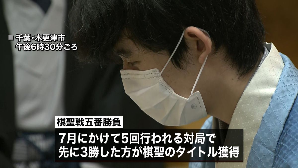 棋聖戦５番勝負第１局　藤井聡太二冠が勝利