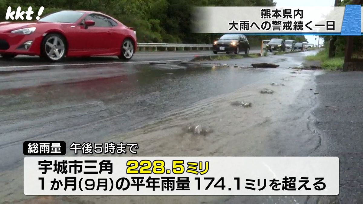 大雨となった熊本