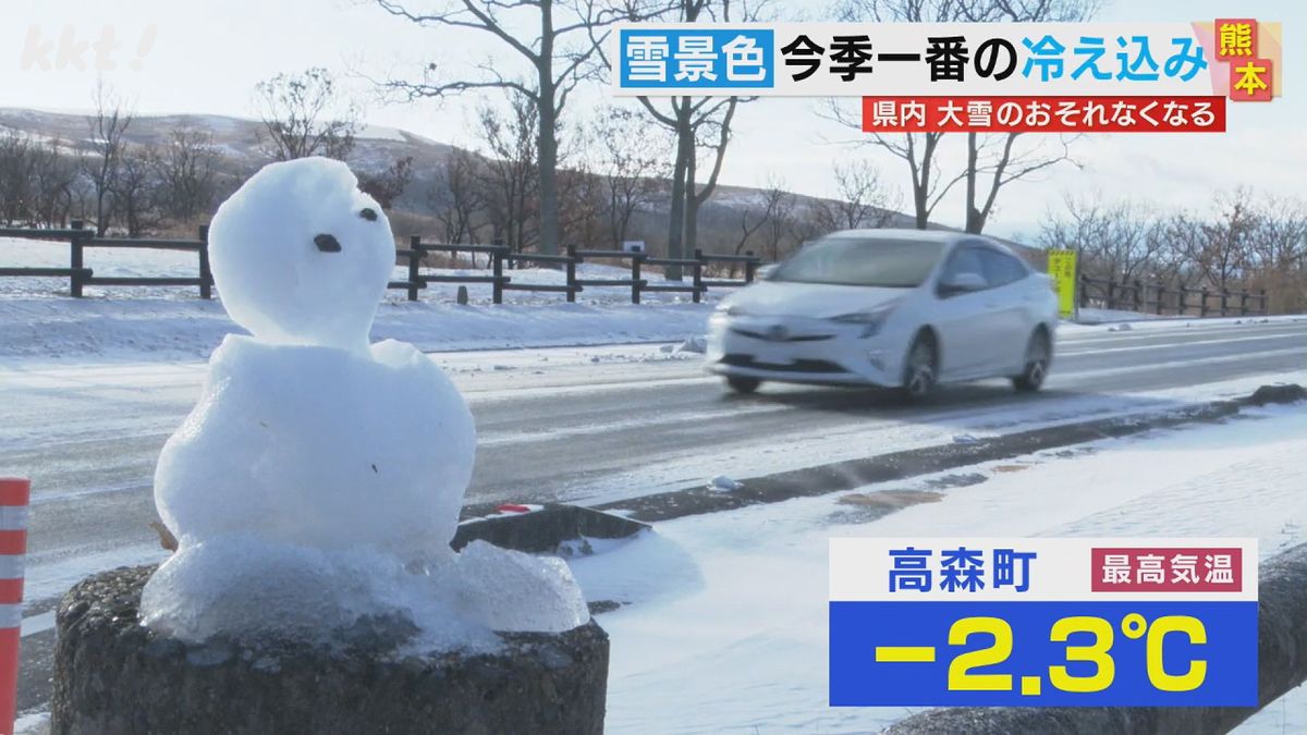 大雪のおそれなくなる 高森町で最高気温-2.3℃の真冬日 23日朝も厳しい冷え込み