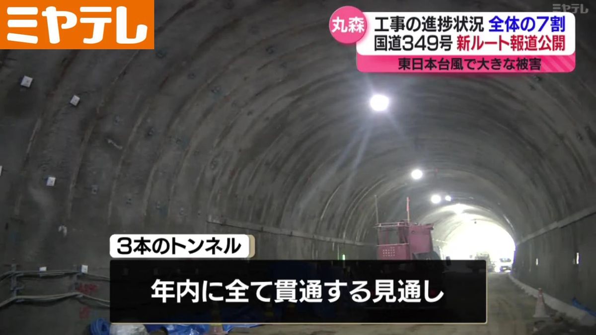 国道349号 新ルート建設現場を公開 2019東日本台風で被害 約7割まで工事進む＜宮城・丸森町＞