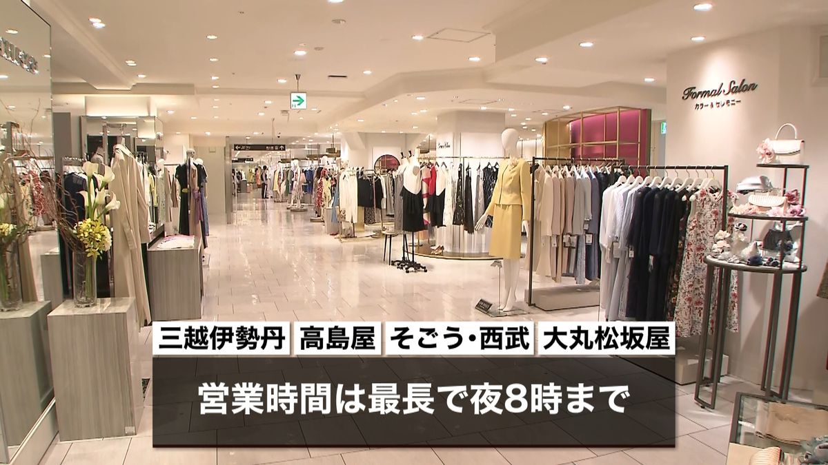 “宣言”再延長　百貨店で平日全館営業へ