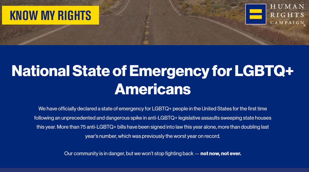 全米最大規模のLGBTQ人権団体　初の非常事態宣言　“反LGBTQ法の成立急増”で