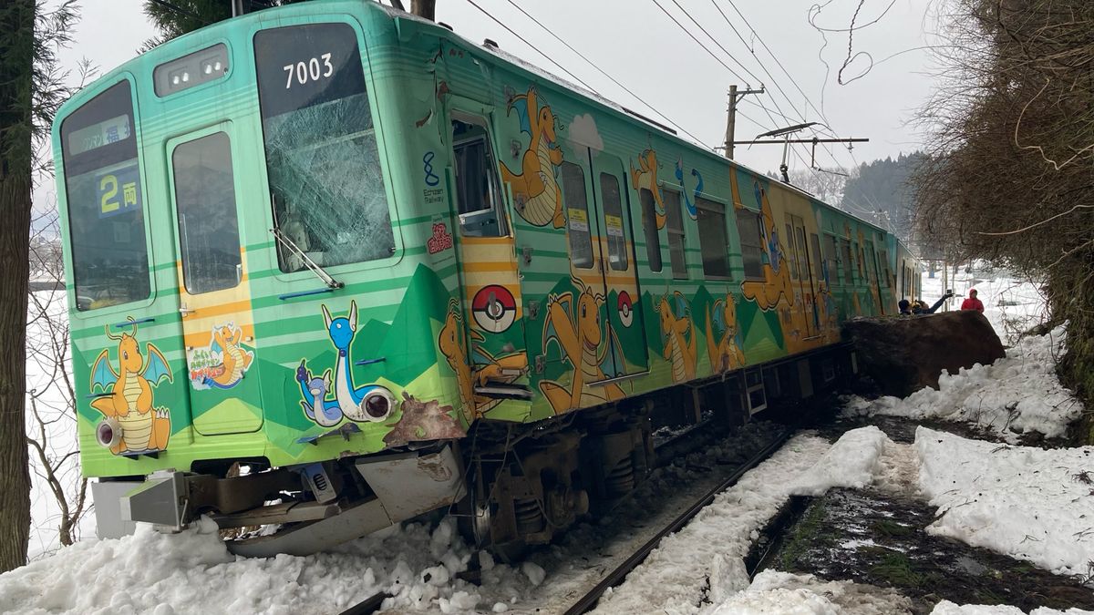 【続報】えちぜん鉄道　巨大な落石と衝突し脱線　勝山永平寺線　復旧のめど立たず