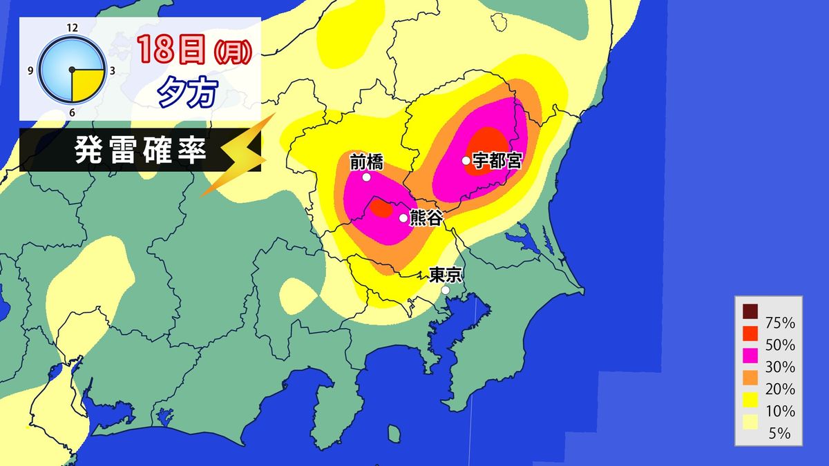 関東では山沿い中心に天気急変の可能性…各地で雷注意報発表中　暑さも厳しく熱中症にも警戒を