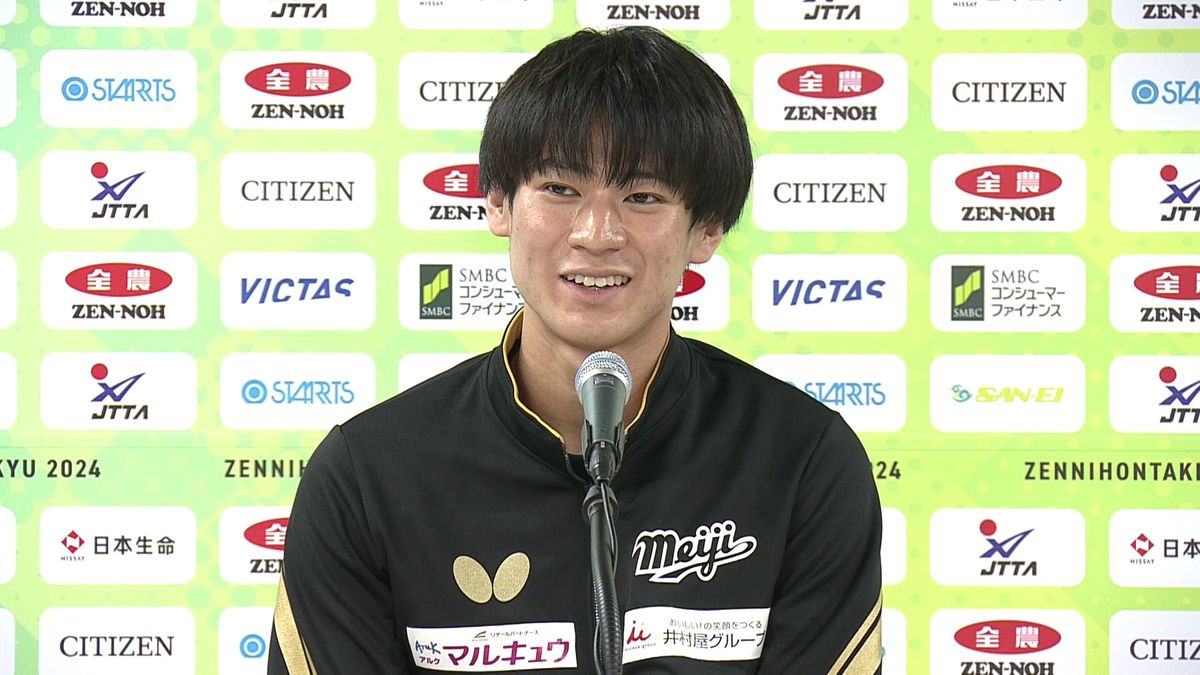 【卓球】戸上隼輔が全日本3連覇へ　「張本選手の存在というのは」決戦前にライバルへの思い語る