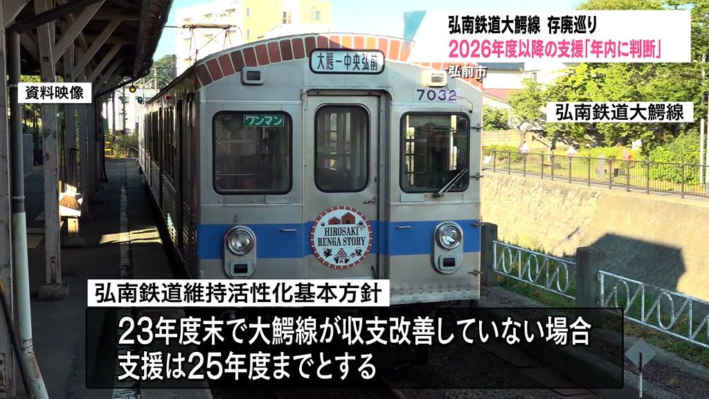 弘南鉄道大鰐線への支援可否　年内に判断　弘前市