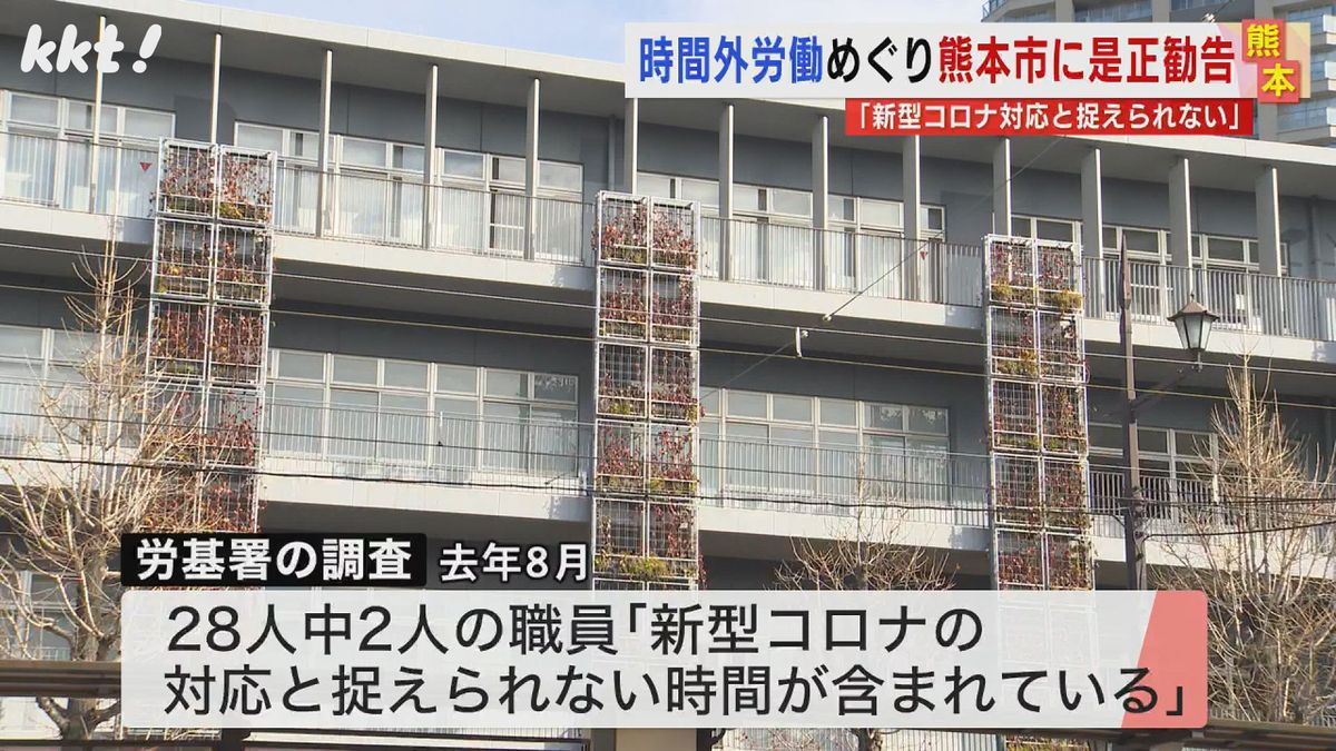 熊本市 時間外労働で労基署から是正勧告｢新型コロナ対応と捉えられない時間｣