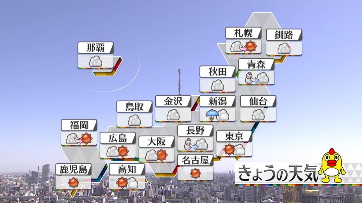 【天気】花粉の飛散、九州は非常に多い　全国的に風の強い状態続く