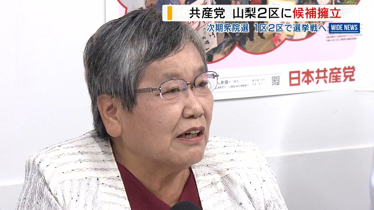 衆院選山梨2区も選挙戦に 共産が擁立候補を発表 立憲との“共闘”「ありえない」と否定