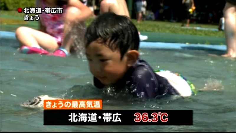 全国各地で真夏の暑さ　帯広で３６．３℃