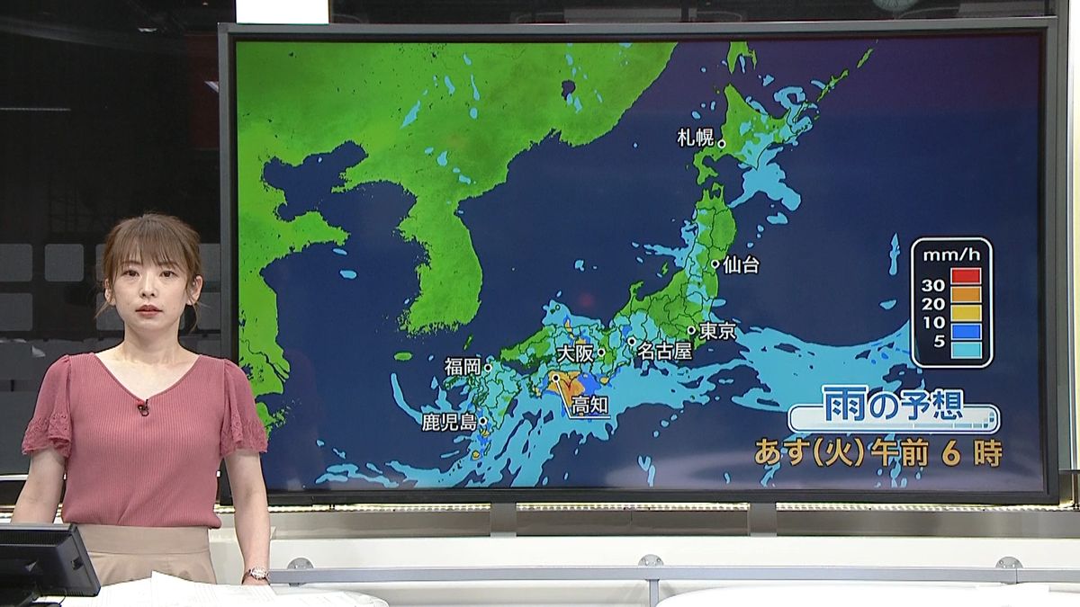 【天気】台風4号北上…広く大気不安定　非常に激しい雨の所も
